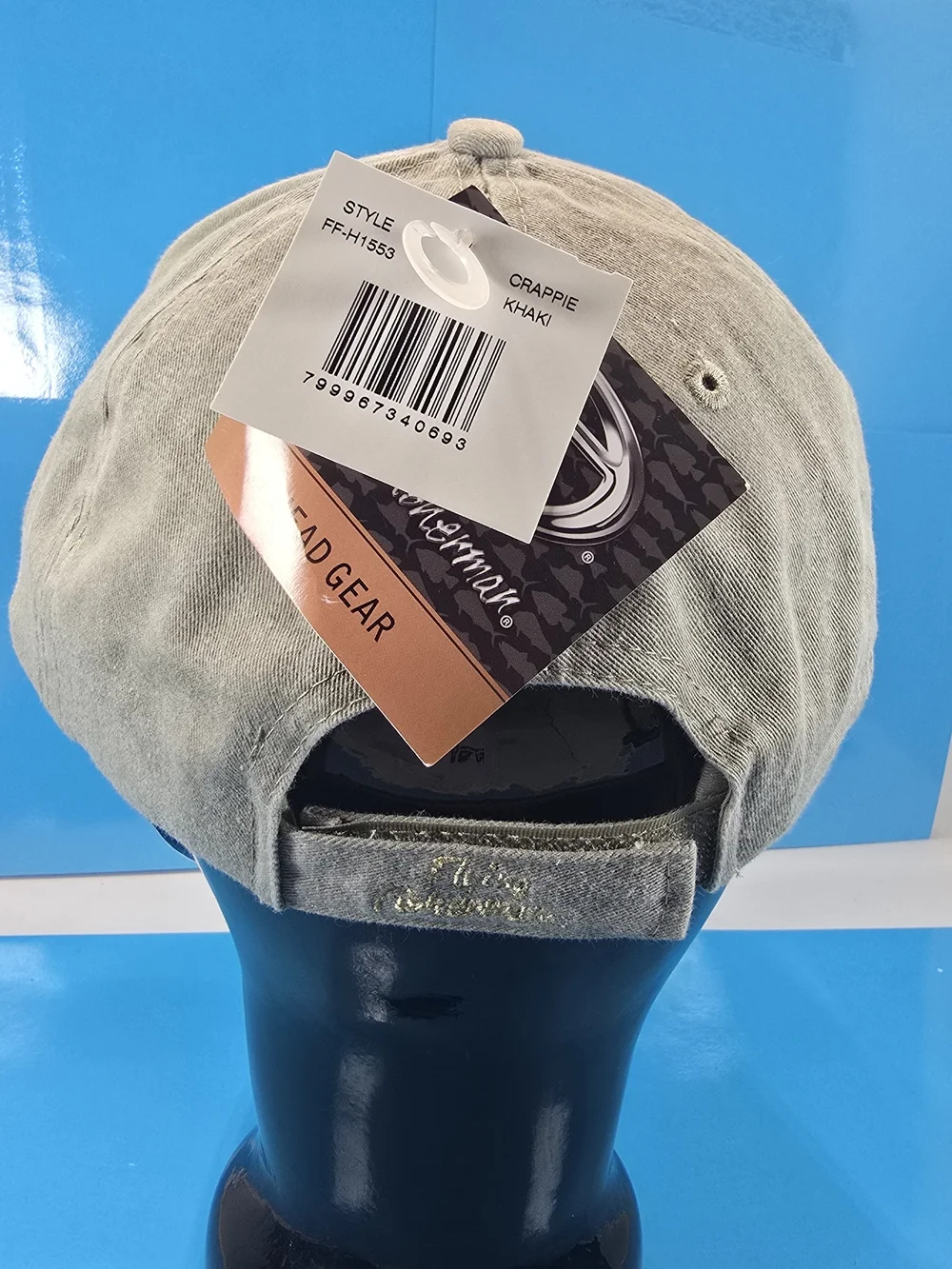 Flying Fisherman Crappie Embroidered Fishing Hat Khaki NWT